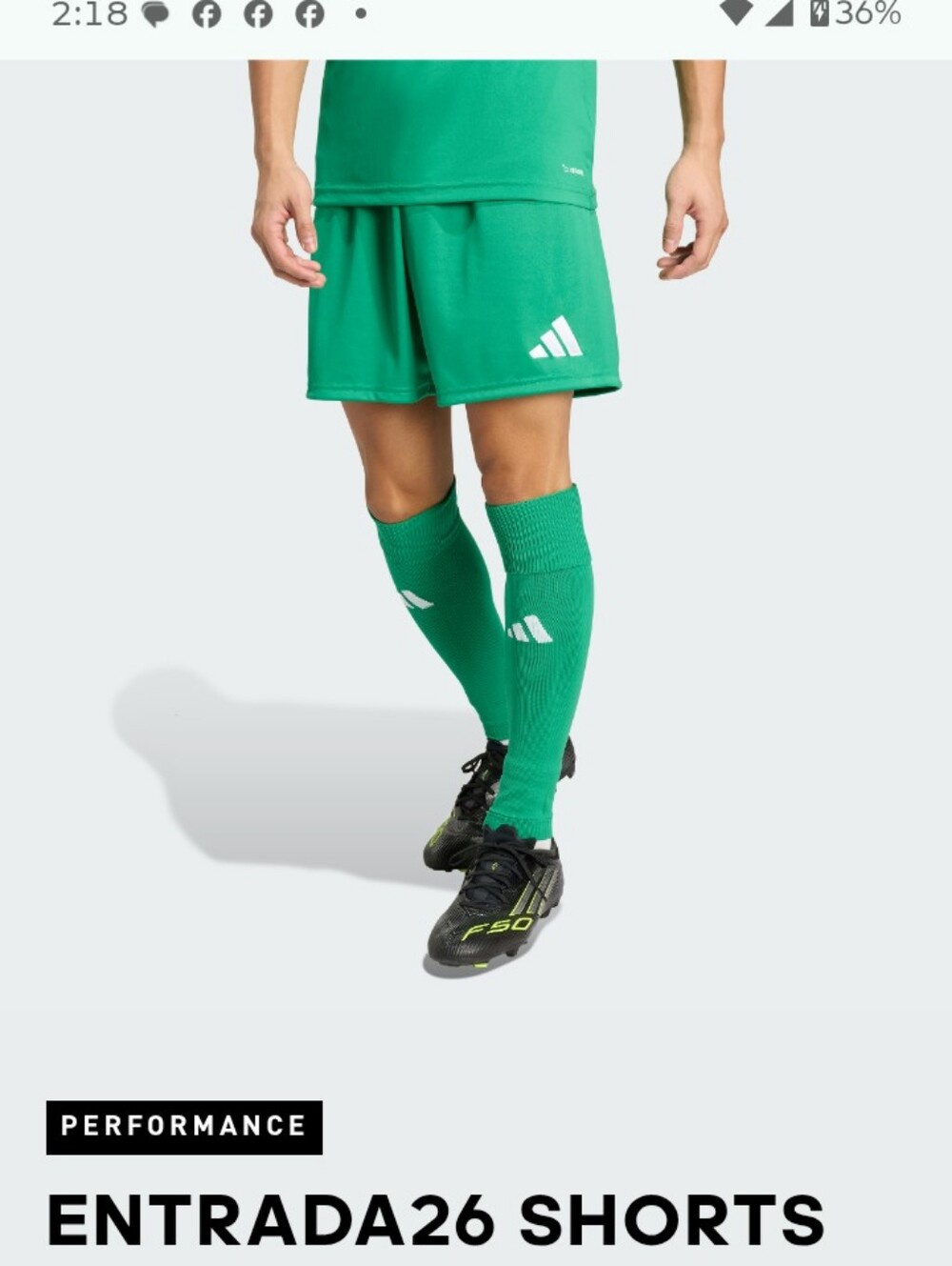 adidas Men's Bright Green Athletic Shorts with White Logo ST